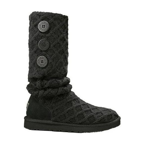 Ugg Knit Cardy Black Lattice - Picture 1 of 15